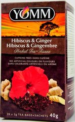 YOMM Hibiscus & Ginger Teabags