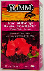 YOMM Hibiscus & Rosehips Teabags